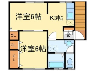 コ－ポテヅカの物件間取画像